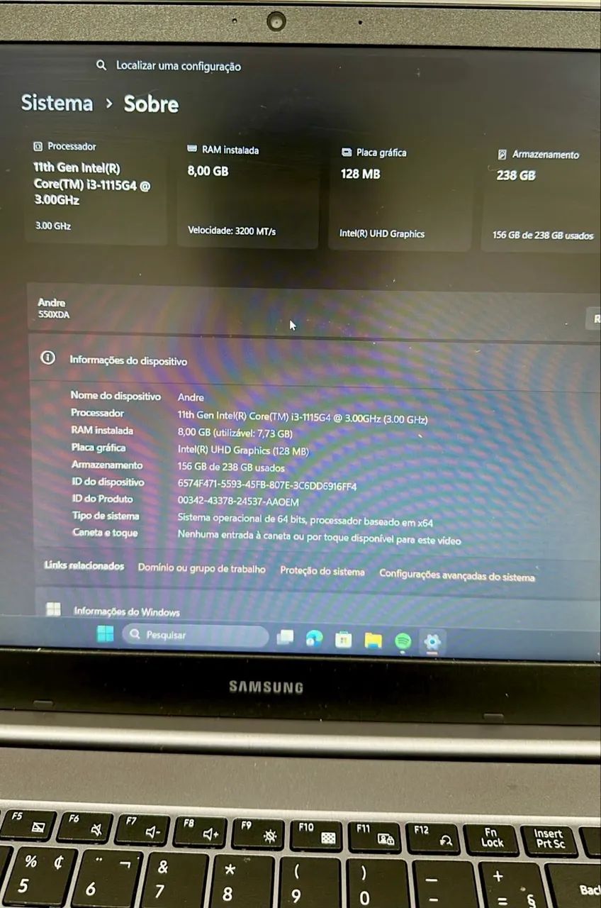 Notebook Samsung i3 de 11 geração  - Foto 4