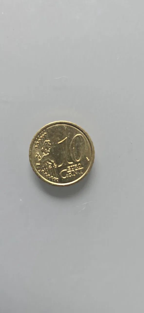 Moeda Antiga Itália 2002 10 Centavos Euro Original (Usado) - Foto 2