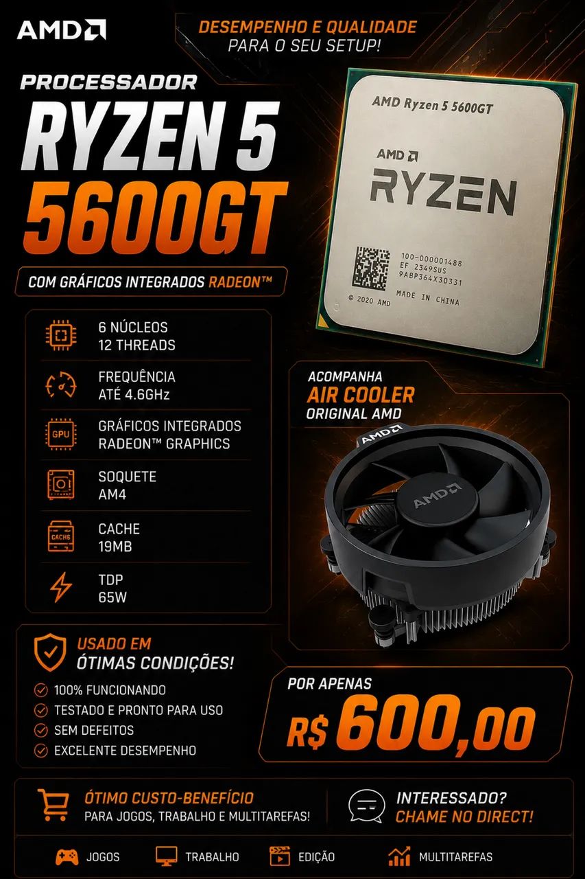 PROCESSADOR RYZEM 5 5600gt