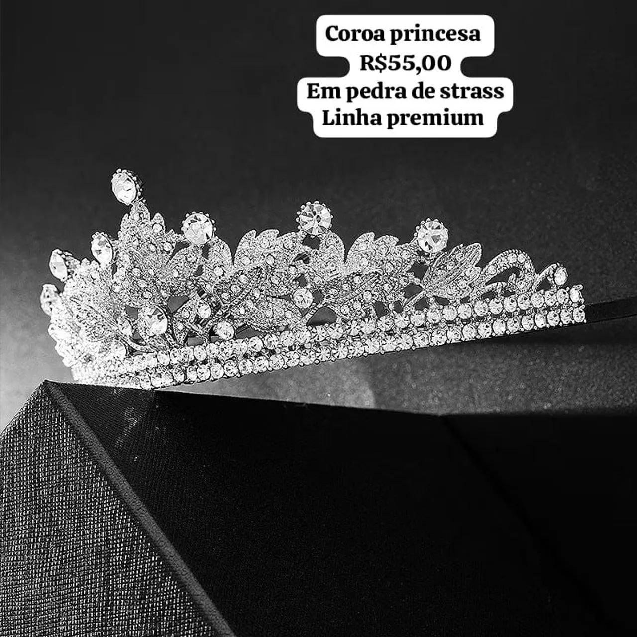  Tiara de cabelo de strass princesa - Foto 3
