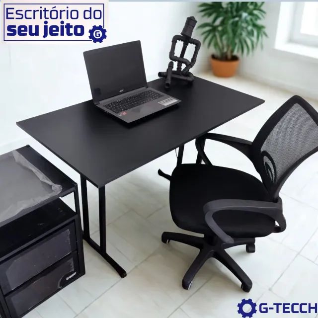 Escrivaninha Reforçada 1,20m Nova Mesa de Escritório Multiuso Computador Notebook Estudo