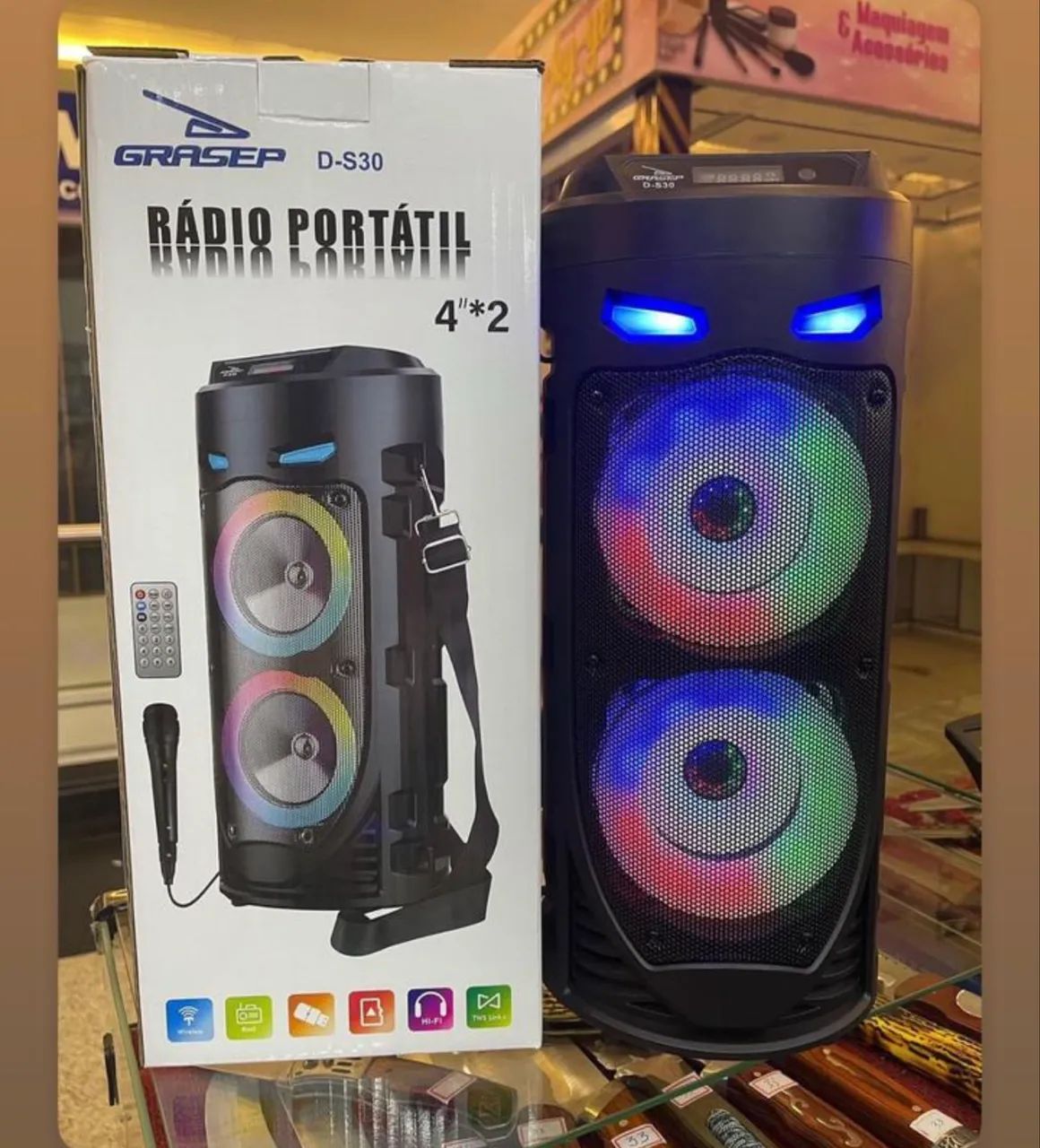 Caixa de som grasep som qualidade entregamos 