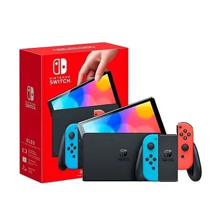 NINTENDO SWTICH OLED + JOGO E ACESSÓRIOS