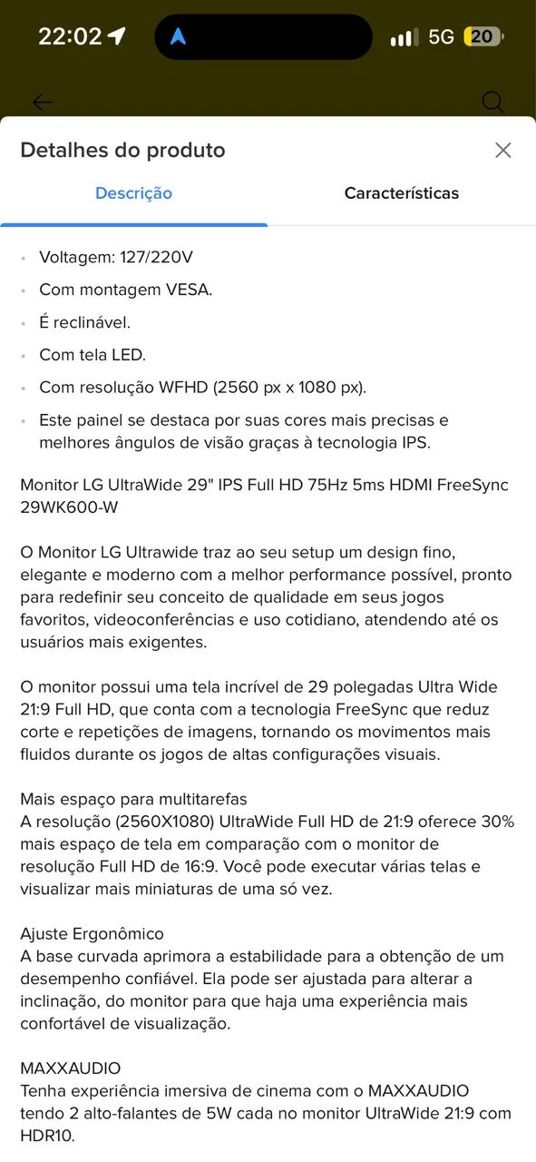 Monitor LG Ultrawide 29 - Foto 5