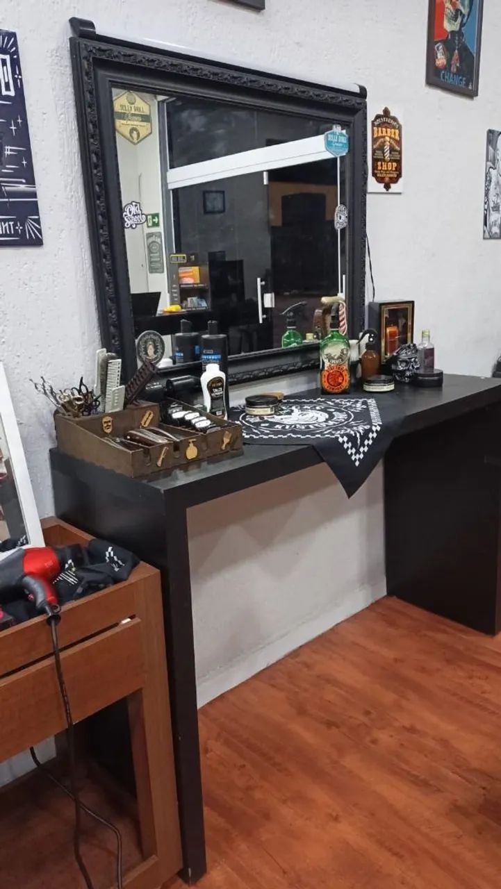 Estação para Barbearia/Salão com Bancada e Espelho - Foto 2