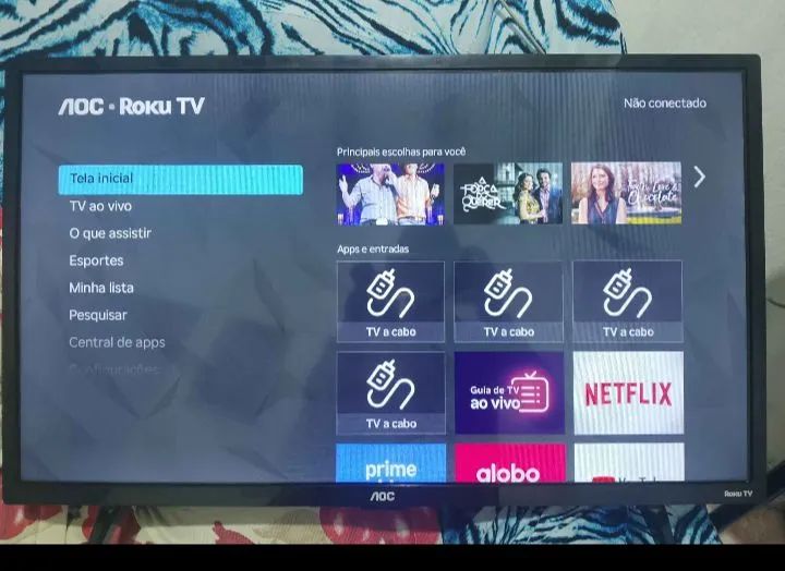 Tv smart AOC rocku 32 polegadas completa  - Foto 4