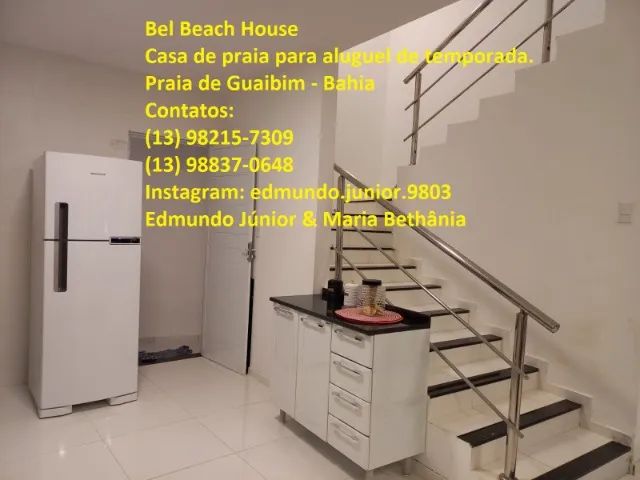 Aluguel de temporada - Casa triplex na frente do mar na Praia de Guaibim - BA - Foto 11