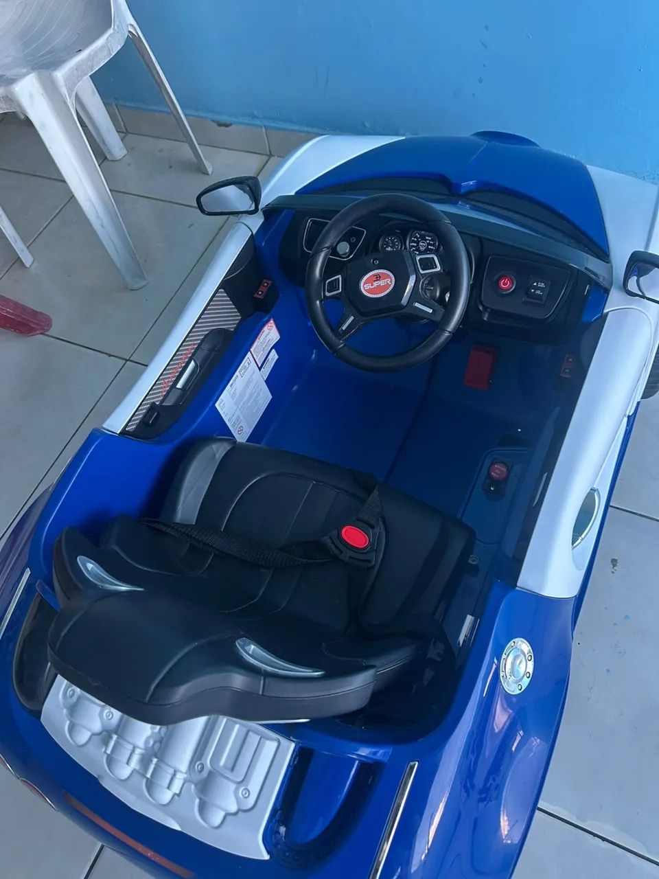 Veículo Elétrico - 12V - Branco e Azul - Bel Fix   - Foto 4