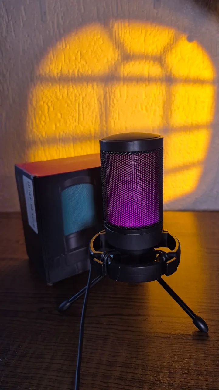 Microfone USB Gamer Fifine A2 RGB  com Tripé e Shock Mount - Foto 4