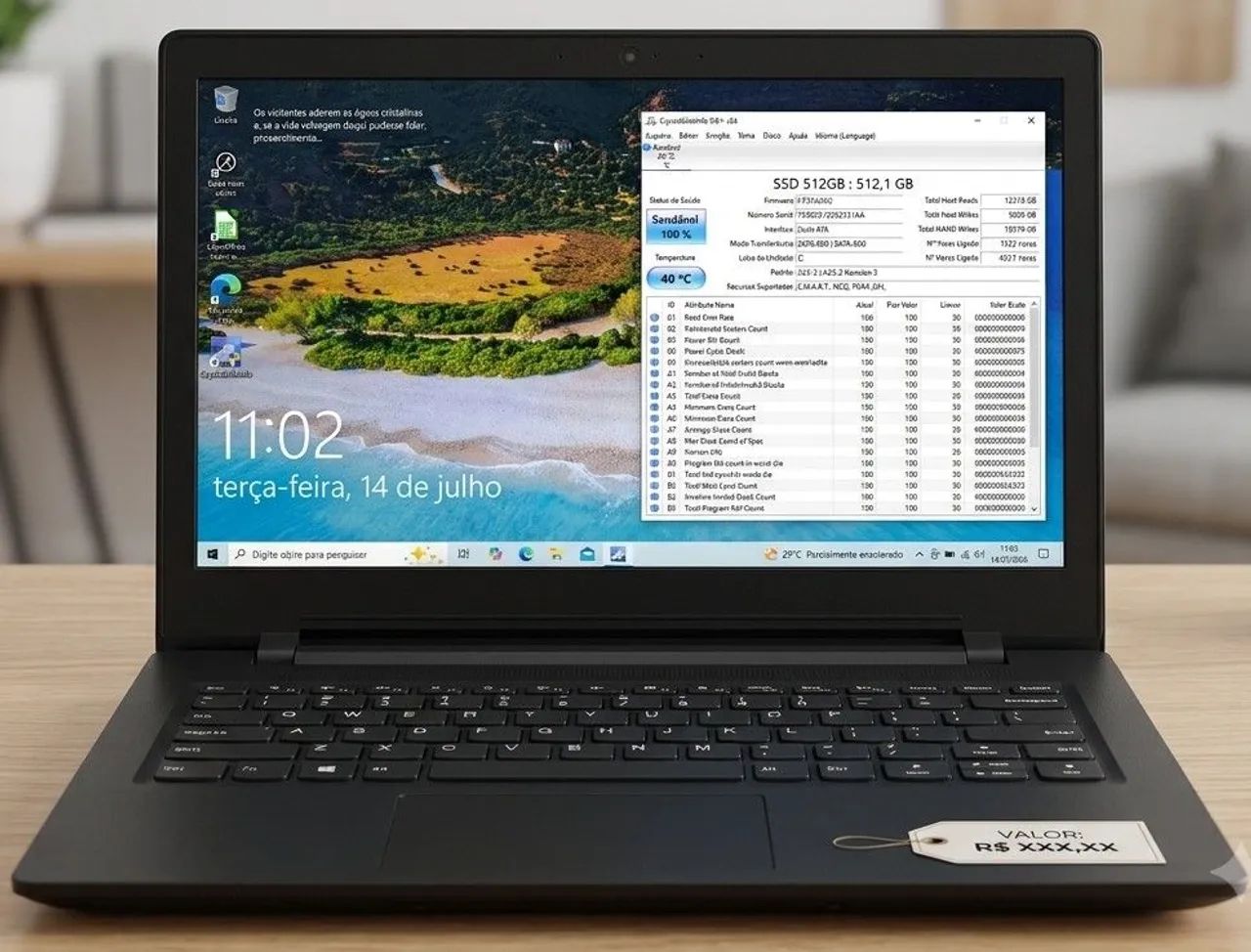 Notebook Ideapad 110-i15br 480gb - Foto 2