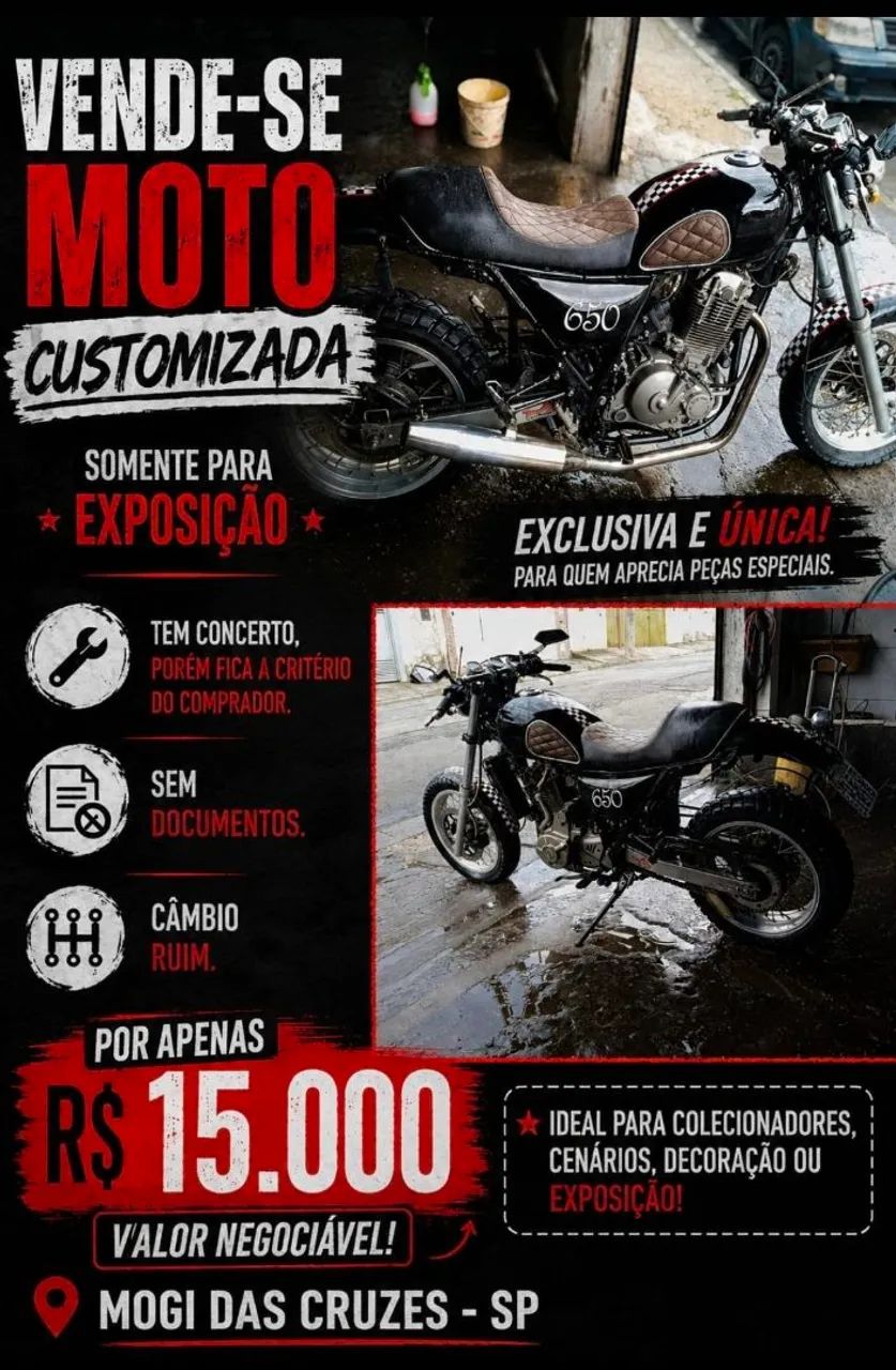 DR 650 customizada para exposição  - Foto 2