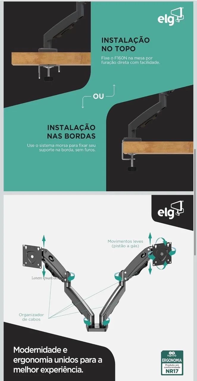 Suporte para 2 Monitores  - Foto 2