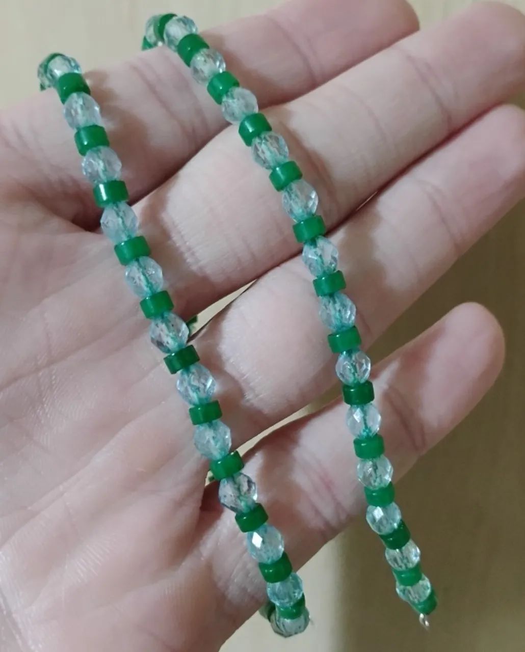 Colar de topázios naturais e jade verde - Foto 4
