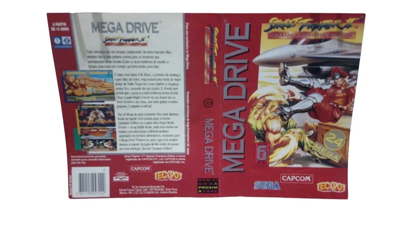 Capa de jogo de mega drive street fighter 2 special Champion edition