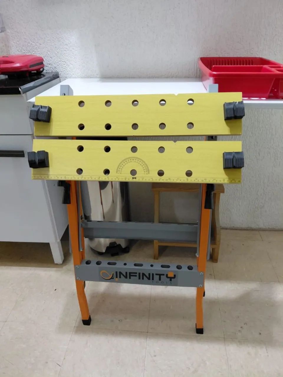 Bancada de trabalho multiuso dobrável portátil - Foto 3