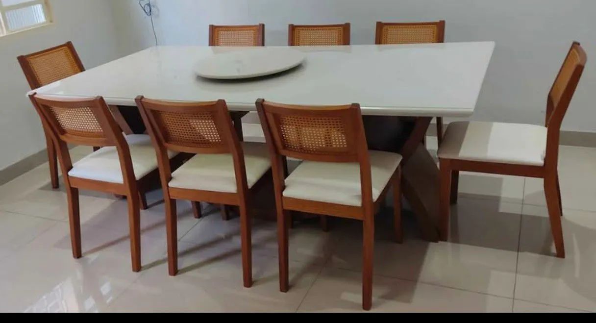 Mesa jantar laca com cadeiras 8 lugares  - Foto 4