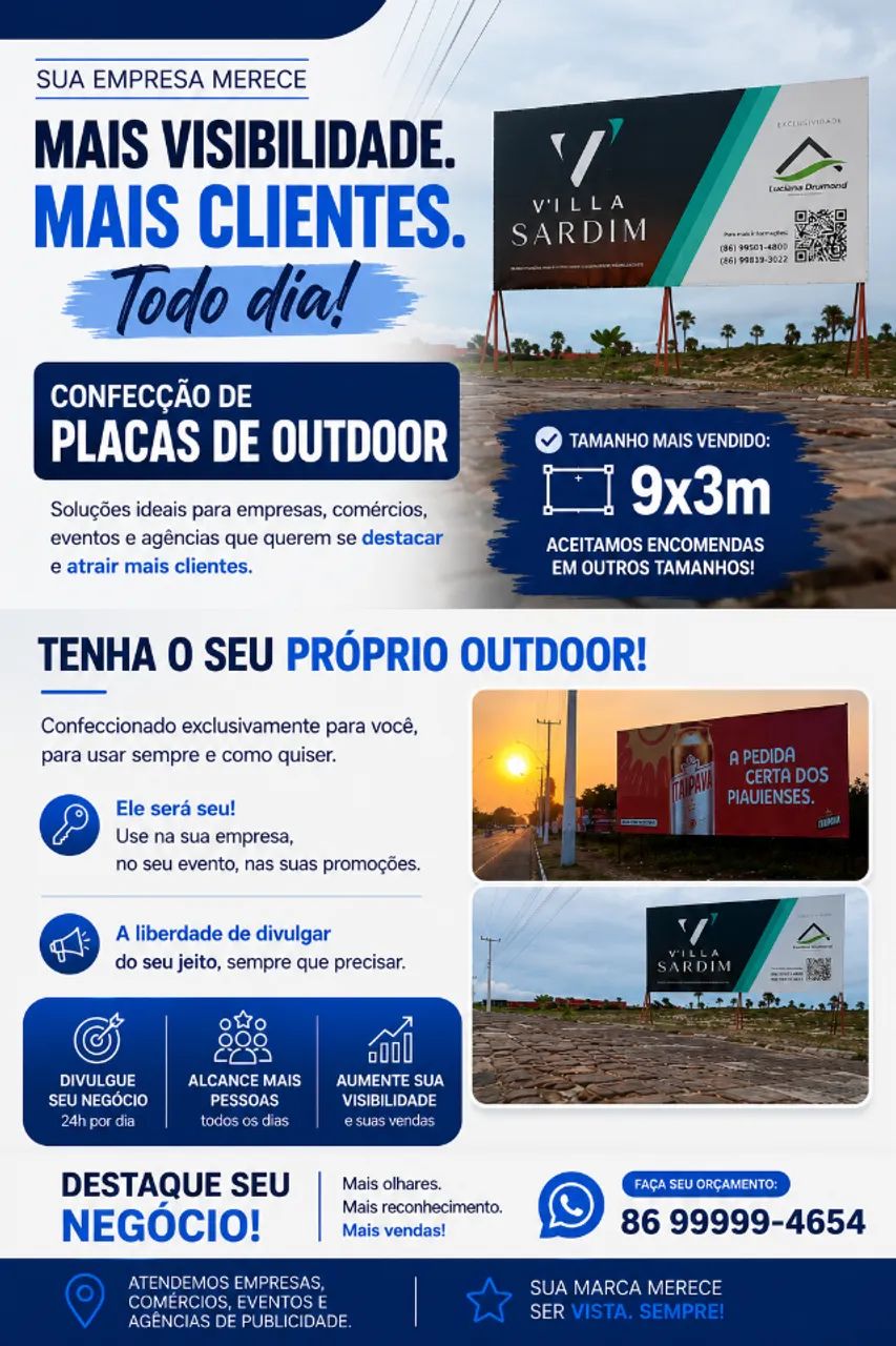 Confecção de placas de Outdoor 
