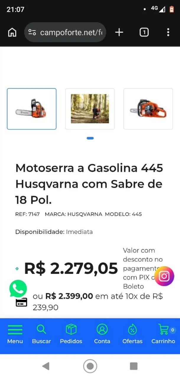 Motosserra husqvarna 445 - Foto 4