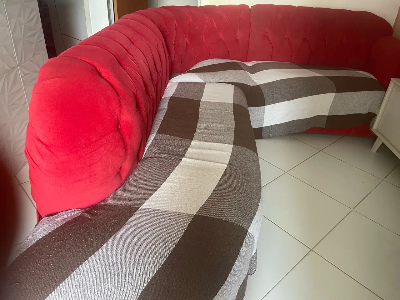sofá de canto vermelho  - Foto 3