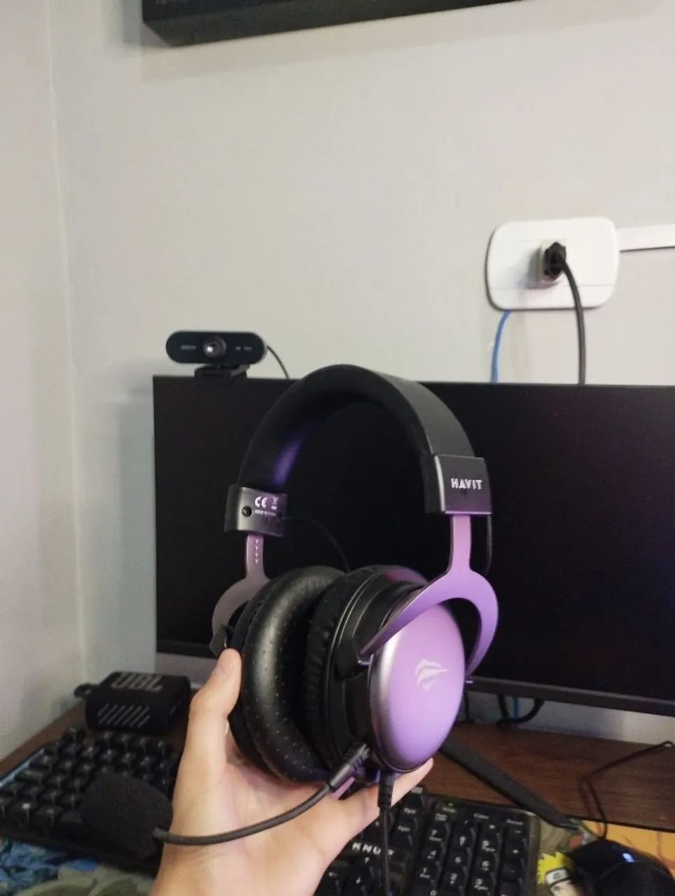 Headset Gamer com microfone removível e em excelente estado 