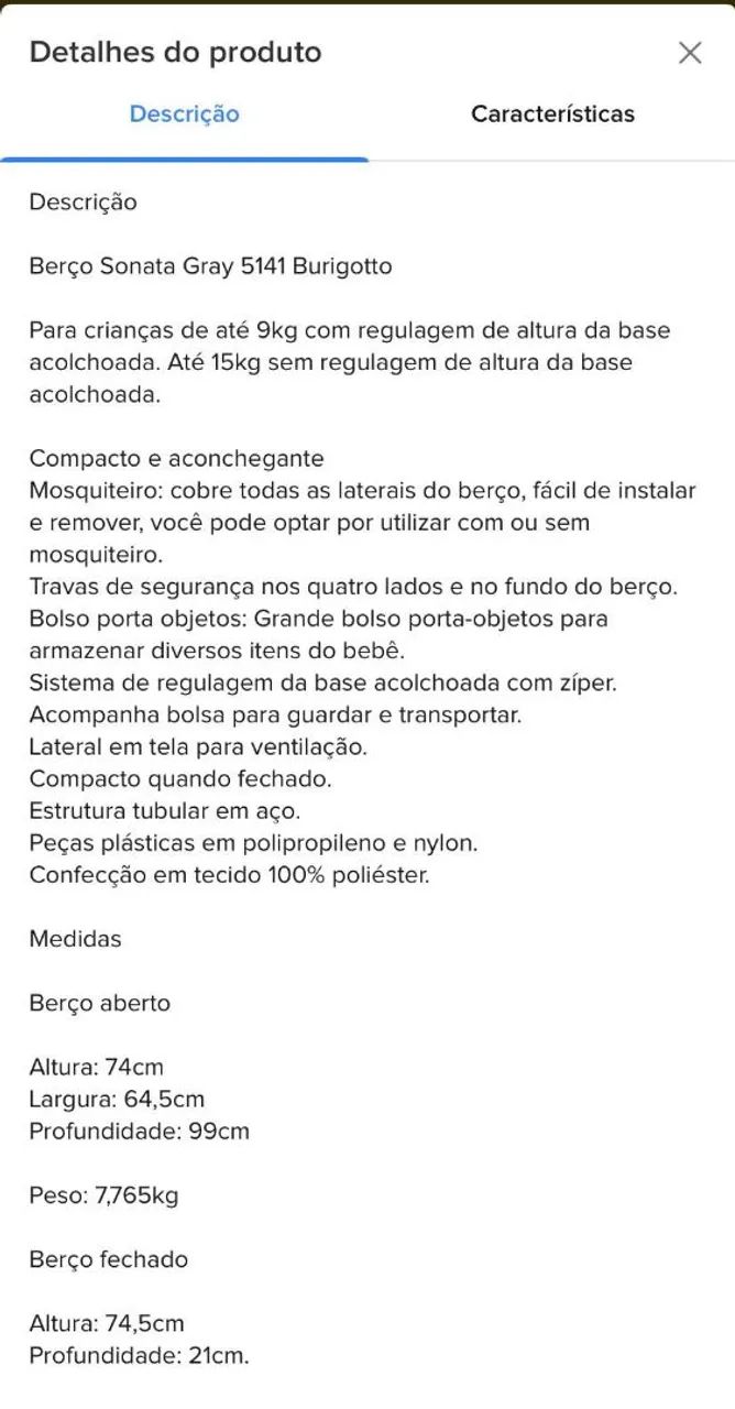 Berço Sonata Burigotto  - Foto 4