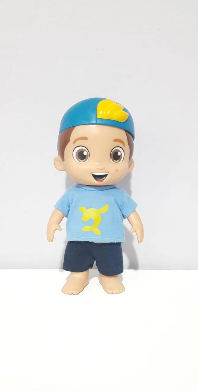 Boneco Luccas Neto Aventureiro Azul 27cm Presente Menino - Foto 2