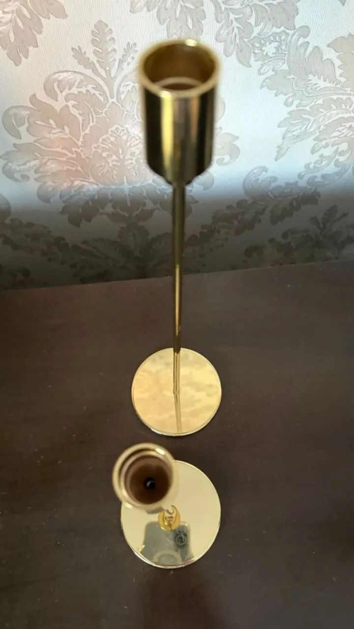 par de castiçais mart dourado - Foto 3