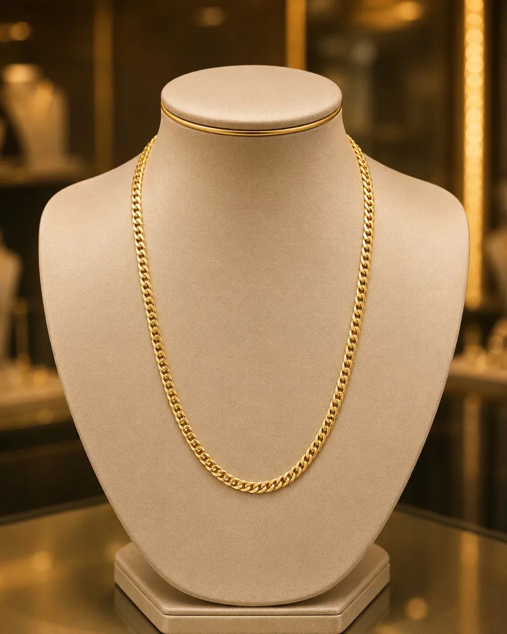 Corrente Grumet Laminada em Ouro 18k 750