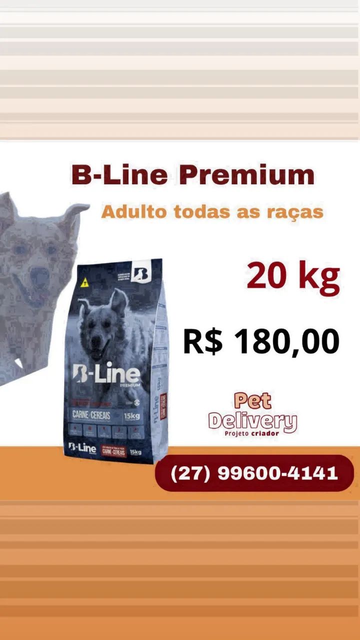 Ração premium 20 KG carne e cereais 