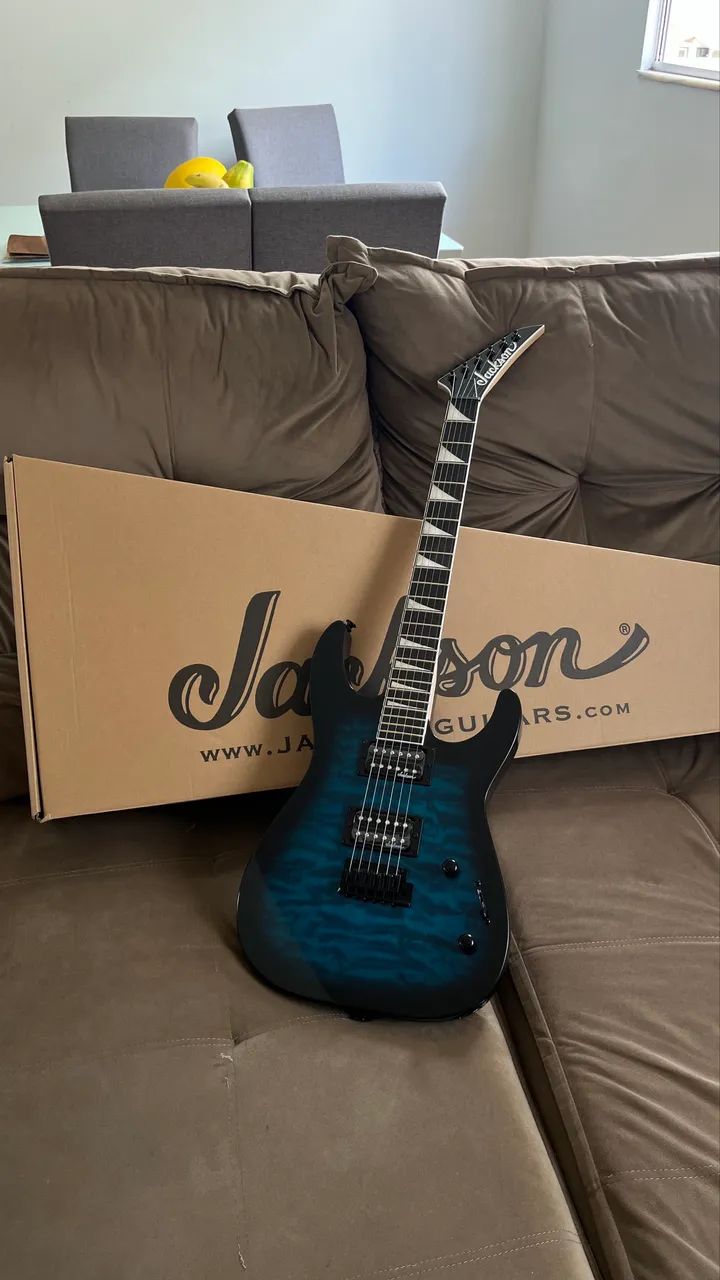 Nova! Jackson Dinky Transparent Blue raio composto! - Foto 5