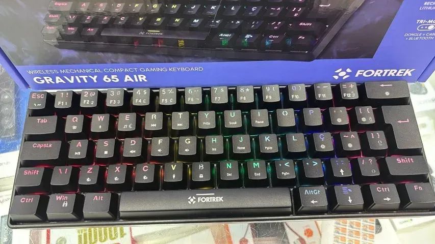  TECLADO MECANICO WIRELES FORTREK - PRETO - Foto 2