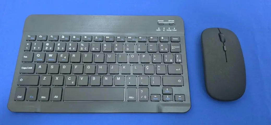 Teclado e mouse sem fio bluetooth para celulares e tablet - Samsung / Iphone / Ipad - Foto 2