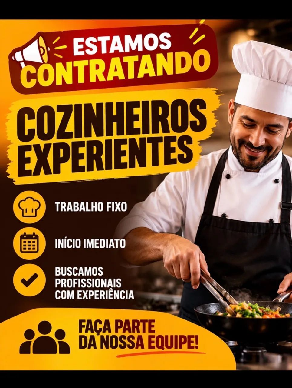 Contratação imediata! 