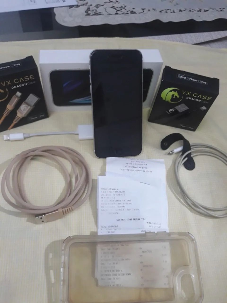 iPhone SE 2ª Geração 128GB Branco A2296-Impecável+NFiscal e 3 Cabos. - Foto 4