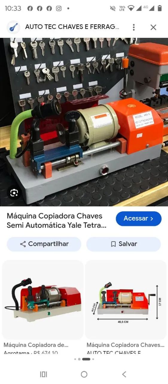Máquina copiadora de chave 