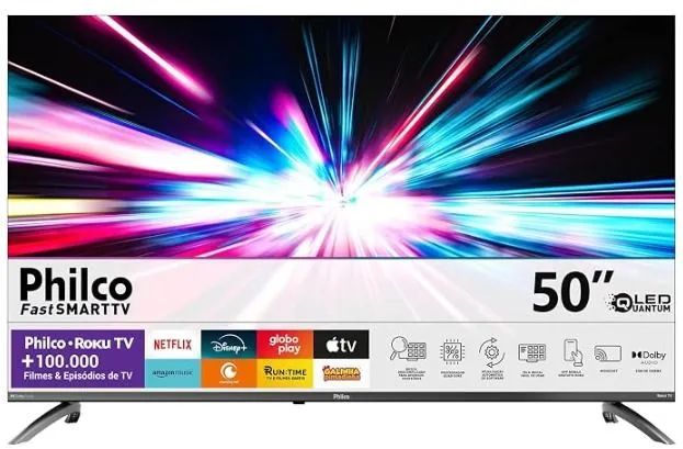 Smart TV Philco 50" 4K LED nova - Foto 4