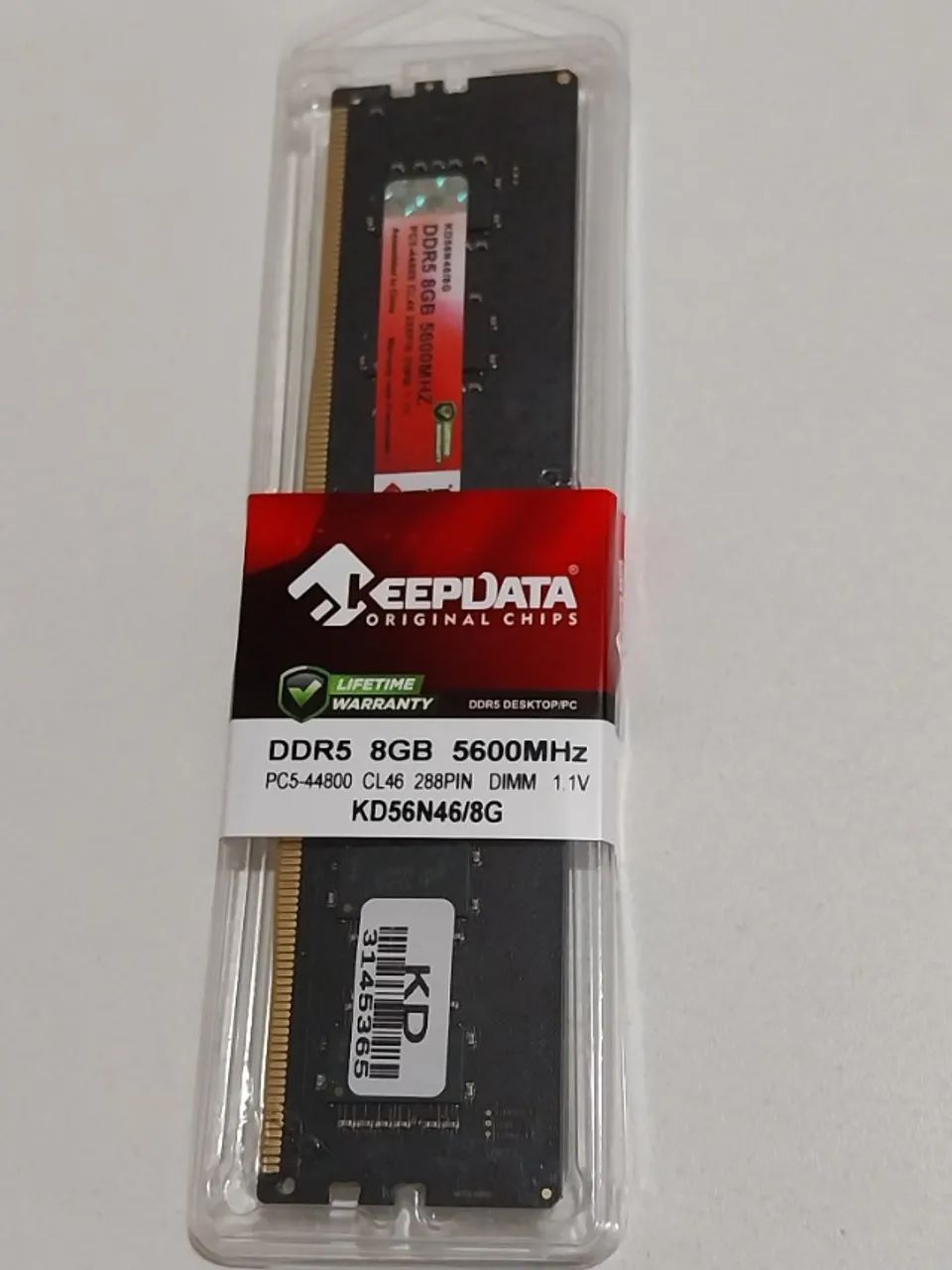Memória DDR5 8GB 5600MHz Keepdata Kd56n46/8G nova e lacrada para