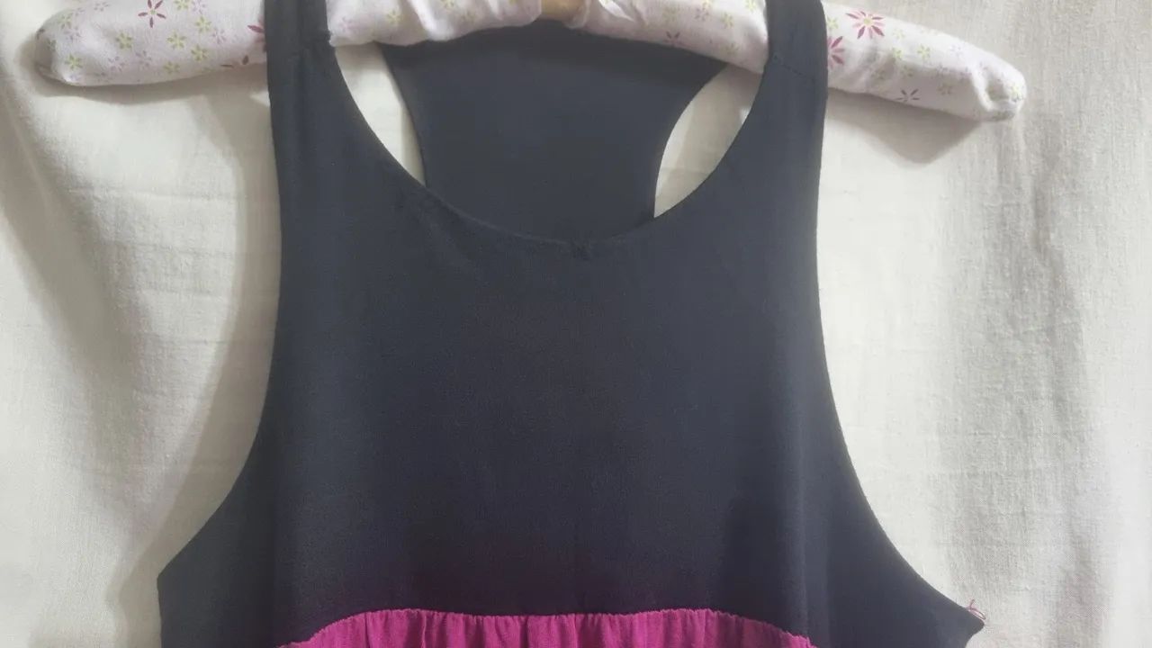 Vestido de malha bicolor M - Foto 4