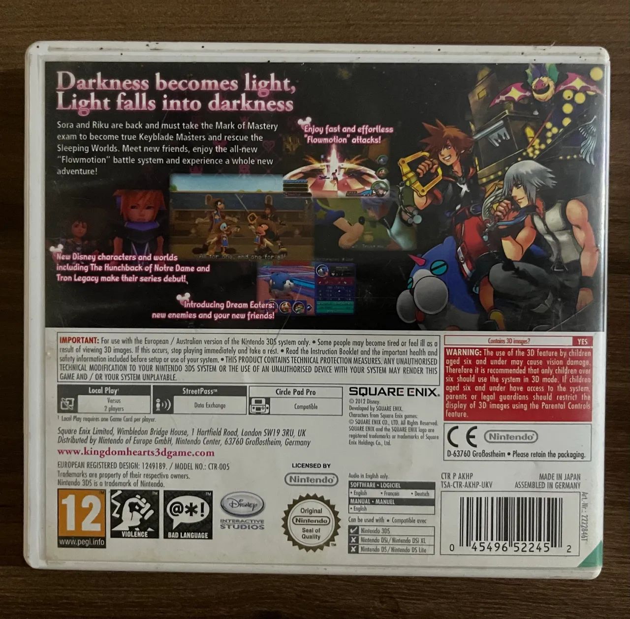 Kingdom Hearts 3D - Dream Drop Distance - Nintendo 3DS - Jogos de