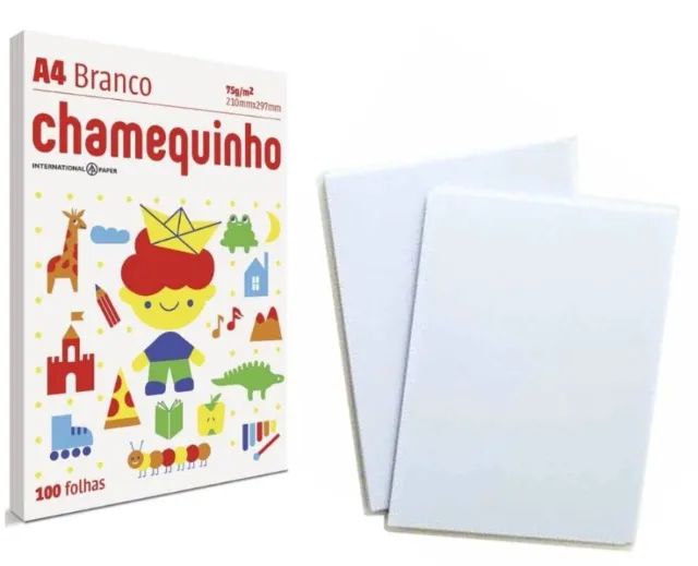 Chamequinho White School Copy Paper A4, Pack of 100 Sheets, Chamex