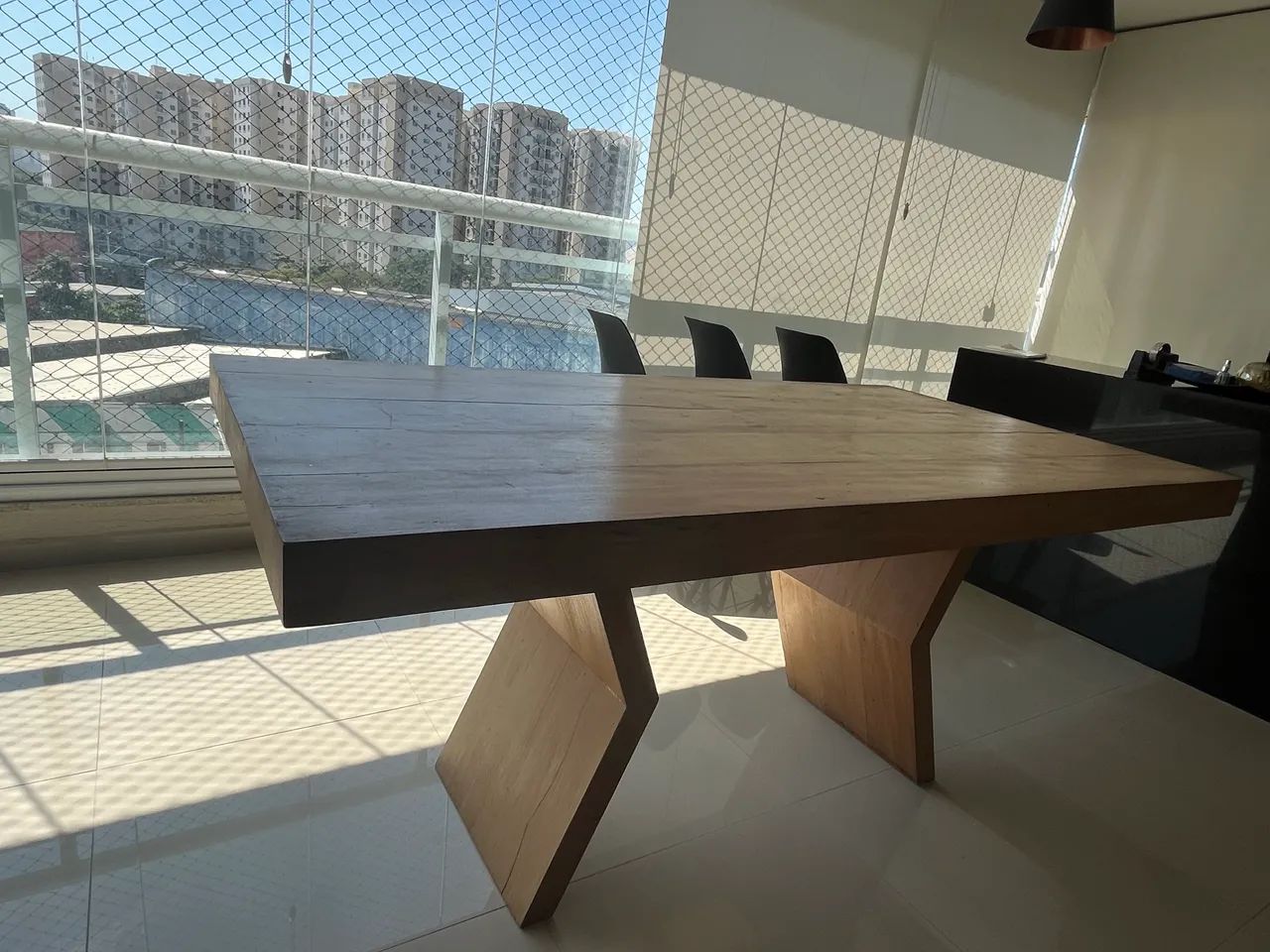Mesa de madeira demolição 6 lugares  - Foto 3