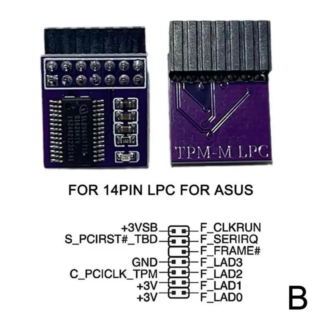 Módulo TPM 2.0 Asus 14 Pinos LPC (Para Kit Xeon e mais)