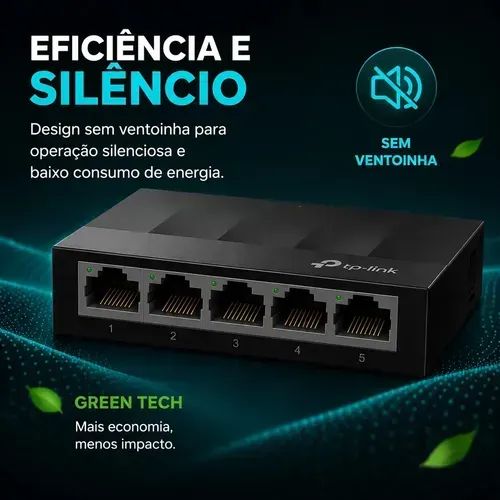 Switch TP-Link LS1005G LiteWave 5 Portas Gigabit 10/100/1000Mbps - Foto 3