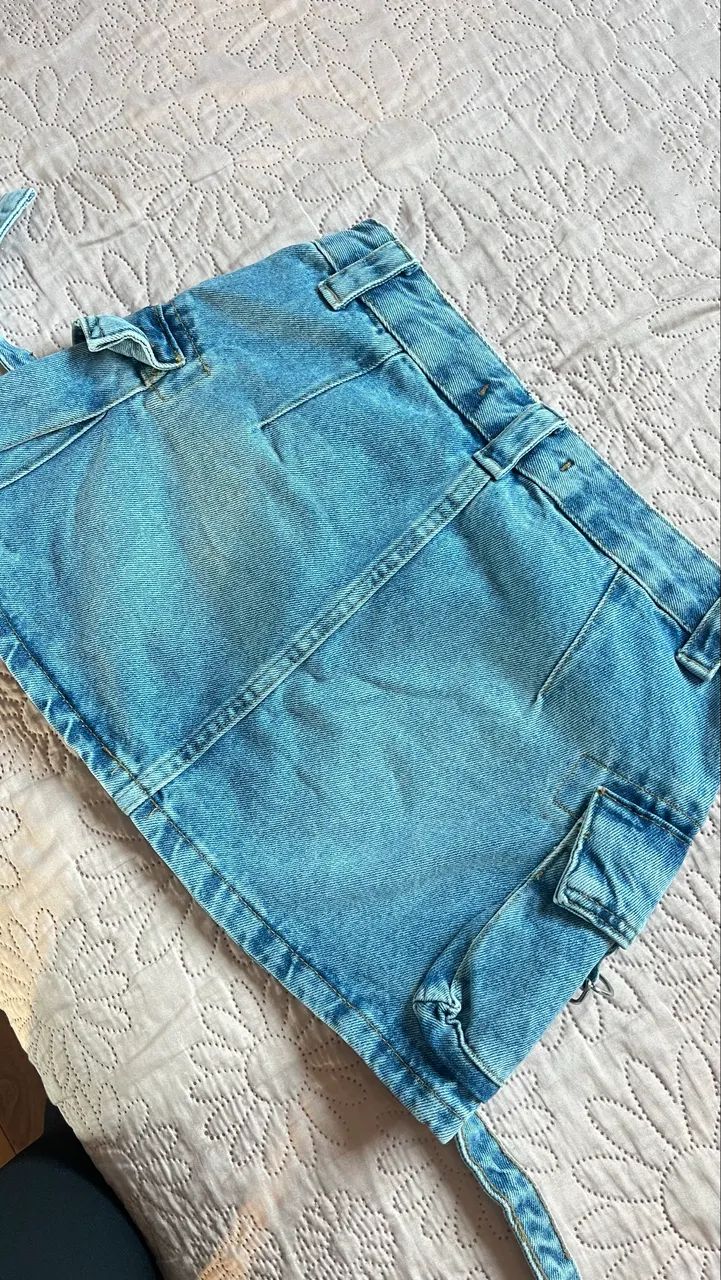 Saia jeans cargo  - Foto 2