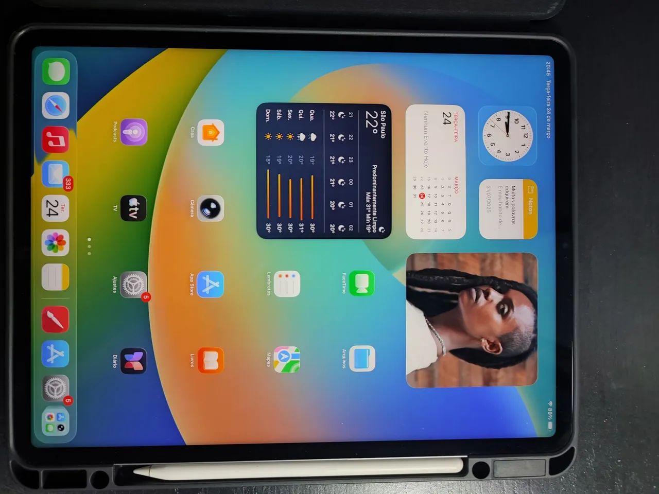 iPad Pro 12.9" M1 (5ª Geração) 128GB + Apple Pencil 2 + Capa Protetora - Foto 2