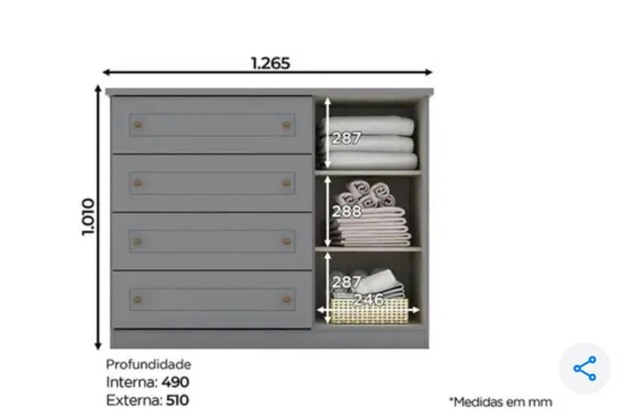 Guarda roupa + cômoda  - Foto 4