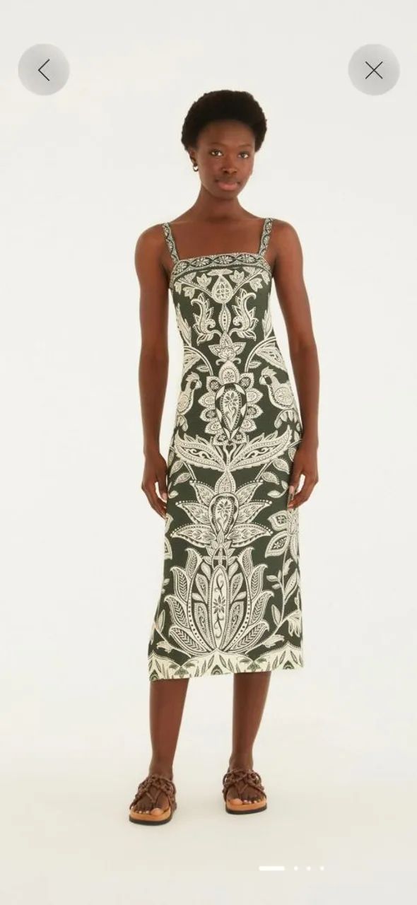 Vestido midi FARM original. 
