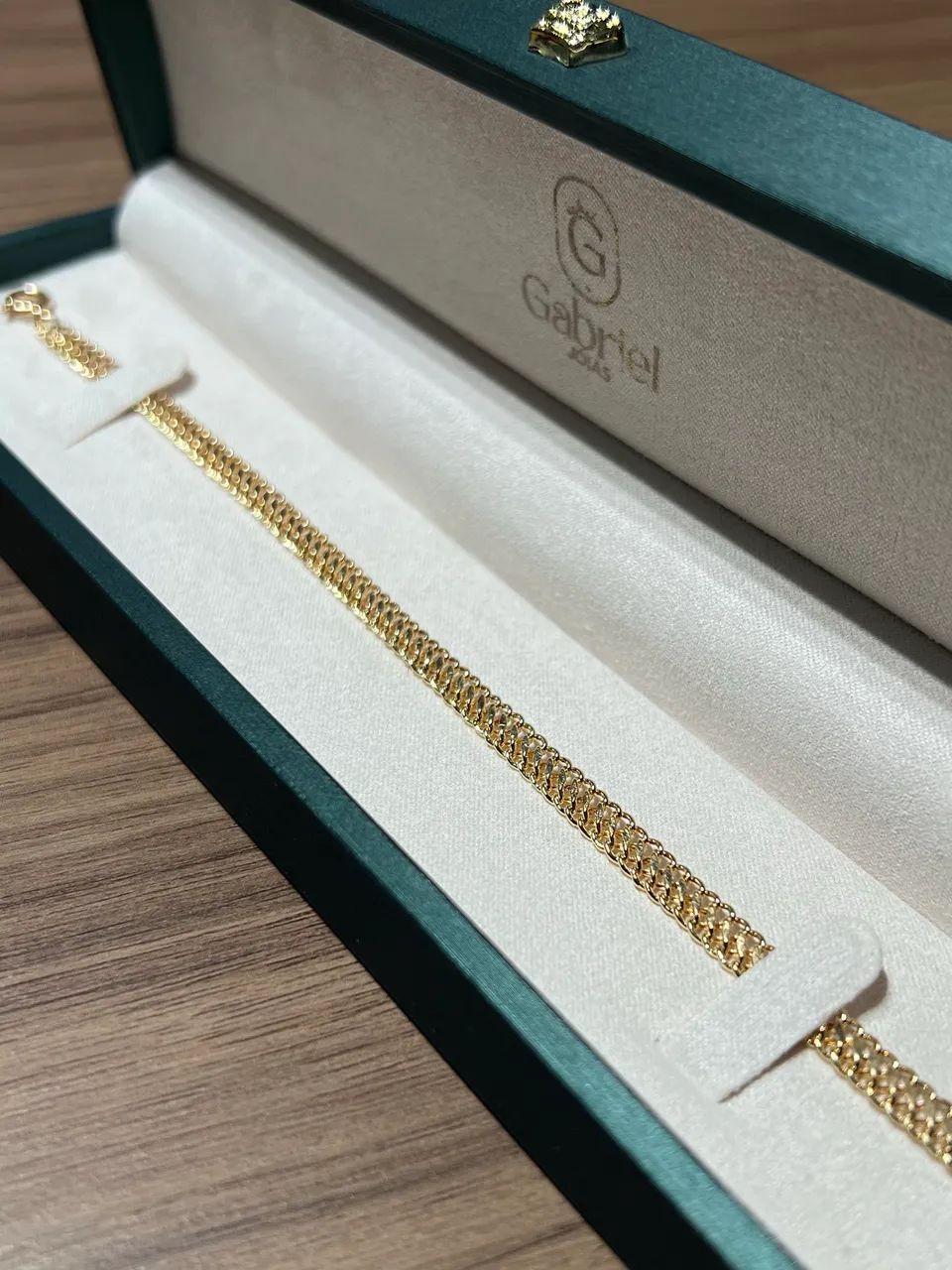 Pulseira de ouro masculina 4.85g nova ( LOJA )