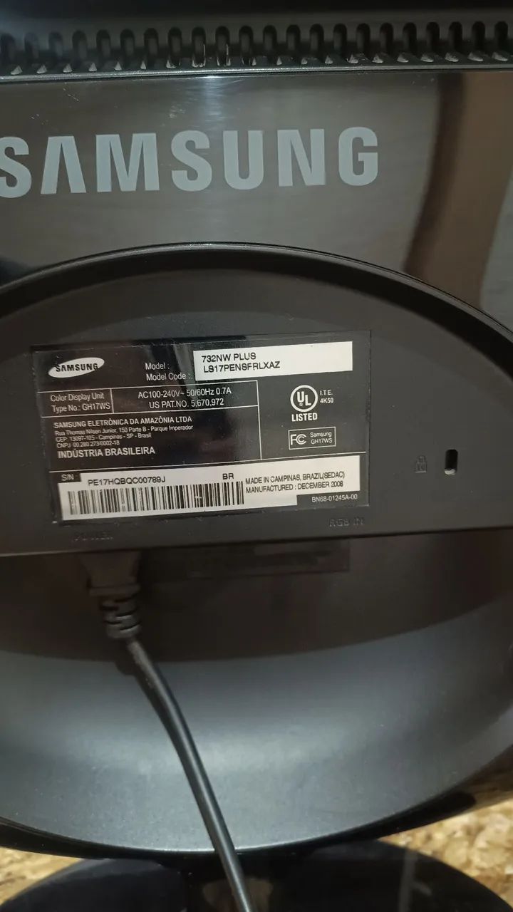 Monitor Samsung SyncMaster 732N Plus RETIRADA EM VILA ISABEL  - Foto 3