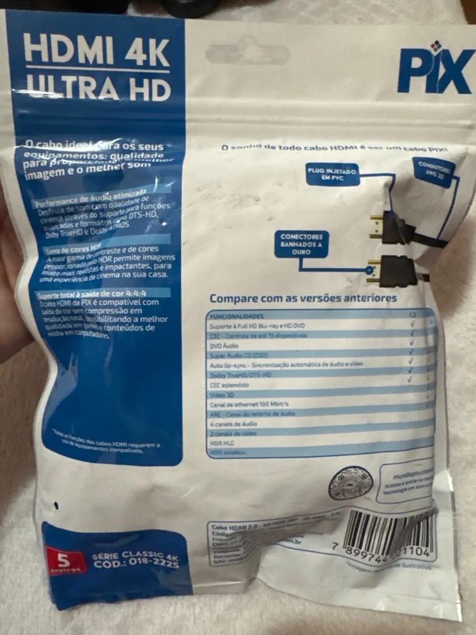 Cabo HDMI 4K ultra HD 5 metros  - Foto 2